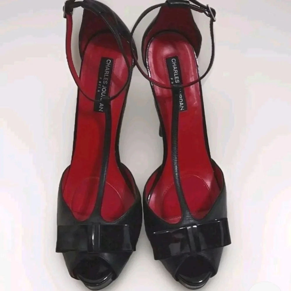 Charles Jourdan Platform Stiletto Heels US 10 Sexy Drag Queen Edgy Leather Shoes